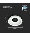Downlight LED 18W sans éblouissement RA90 CCT Ø106mm - 3 températures de couleur, face blanche, trou : Ø95mm, nid d'abeille