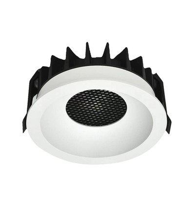 Downlight LED 24W sans éblouissement RA90 CCT Ø135mm - 3 températures de couleur, face blanche, trou : Ø115mm, nid d'abeille