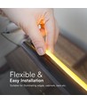 5m 12,5W/m COB-LED strip - IP65 vandtæt, 286 LED pr. meter, 6500K, 8mm bredde