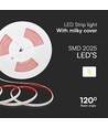 10m 12,5W/m COB-LED strip sæt, 4000K - IP65, 1100lm/m, 286 LED pr. meter, 8mm bredde