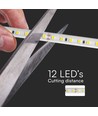 50m 10,5W/m LED strip, 3000K - IP65, 121 LED pr. meter, varm hvid, 230V plug-and-play