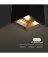 Applique murale LED Solara noire 9W avec détecteur - Solaire, IP65, 3-en-1 CCT, 800lm, détecteur PIR