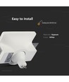 Firkantet GU10 gips innbyggingsspot - Hvit, 123x123 mm hull, IP20, uten lyskilde