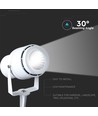 Spot de jardin LED 12W avec piquet - IP65, Lumière verte, boîtier blanc, aluminium