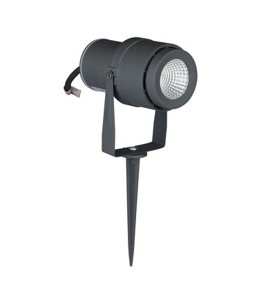 12W LED prikspot - IP65, 3000K, grijs, 20 graden, aluminium