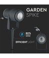 12W LED hagespot med spyd - IP65, Grønn farge, grått hus, 20 grader, aluminium