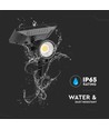 Spot de jardin LED solaire 2W avec piquet - IP65, noir, 3.7V, capteur crépusculaire, COB LED, blanc chaud