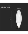 LED Olivelampe 60W E40 - Samsung Chip, 4000K