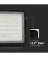 80W Solcelle LED breedstraler met afstandsbediening - 800lm, IP65, 4000K, zwart, incl. 10W zonnepaneel en batterij