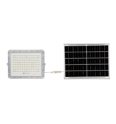 VT LED Solar Projektør 180W - 6400K, 16000 mAh Batteri, 3m Kabel, Smart IR Fjernbetjening, Hurtig Opladning, Hvid