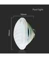 35W LED zwembadlamp - 12V, PAR56, IP68, Glas