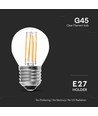 E27 6W LED kroonlamp - G45, kooldraad, helder, 230V