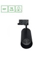 Spot sur rail triphasé 24W - 25°, CCT, Noir, 3-en-1
