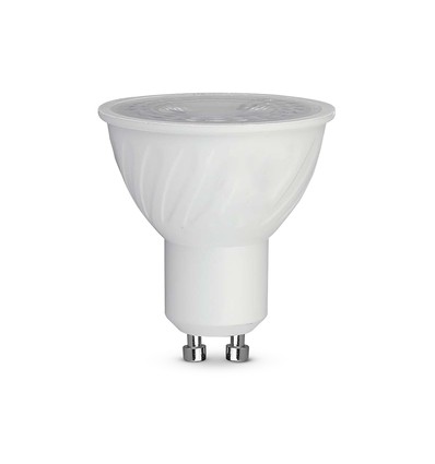6W GU10 LED lampa - Samsung LED chip, 10° lins, 4000K, 445lm, Ripple Plastic Spotlight