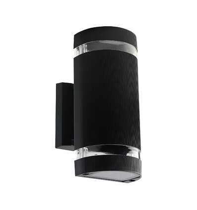 LED Vägglampa Svart E27 IP44