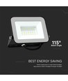 Projecteur LED 30W avec puce LED Samsung - 80lm/W, IP65, noir, 4000K, extérieur/intérieur