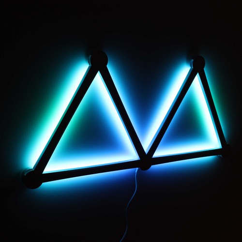 Kit complet Hexa-Light RGBIC - 9 barres lumineuses, montage mural, application Bluetooth, USB