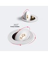 6,5W Ø10,9cm 360° innfellingsspot RA98 - Hull: Ø8,5 cm, Mål: Ø10,9 cm, 360 grader justerbar, hvit kant