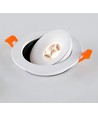 Spot encastrable 6,5W Ø10,9cm 360° RA98 - Perçage : Ø8,5 cm, Dimensions : Ø10,9 cm, orientable à 360 degrés, bord blanc