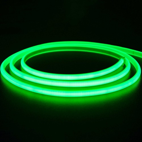 5m 11,5W/m Groene Neon COB strip - 230V, IP67 waterdicht, 288 LED, in te korten per 50cm