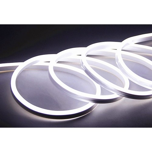 9W pr. meter Kald hvit 8x16 CLIP-ON Neon Flex LED - 230V, IP67