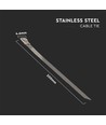 100x Serre-câbles en Acier Inoxydable - 4,6 x 200 mm, Acier, 100 pcs