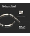 100x Serre-câbles en Acier Inoxydable - 4,6 x 200 mm, Acier, 100 pcs