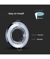 2 pcs. Spot encastrable GU10 - Rond, chrome, trou: Ø7,0 cm, max 35W