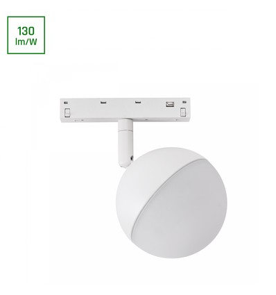 10W SYSTEM SHIFT BASIC GLOBE pour rail 48V - 130lm/W, 4000K, IP20, blanc, 120 degrés