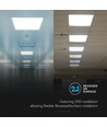 36W LED Panel - 2i1 Bakbelyst, 595x595mm, 4000K, 120lm/W