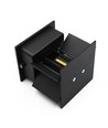 6W CUBIC PRO vegglampe - IP65, sort, viderekobling, justerbar, firkantet, opp/ned, utendørs, inkl. lyskilde