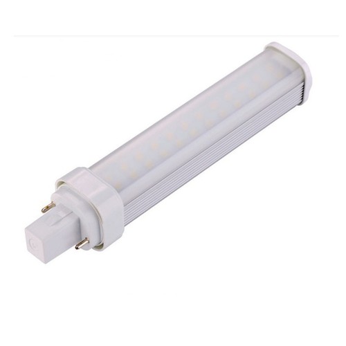 G24Q 7W LED pære - 120°, Varm hvid, matteret