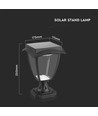 2W LED solar tuinlamp met sensor - Zwart, IP65, CCT, aluminium, voor buitengebruik