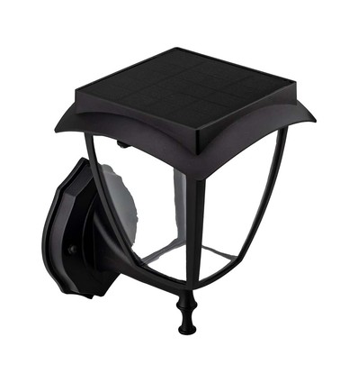 Applique solaire, design classique - 3000K+6000K, noir