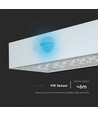 3W solcelle vegglampe med sensor - IP65, hvit, 350lm, PIR sensor, utendørs