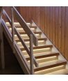Kit ruban LED COB pour escalier, 11W par marche - 24V DC, IP20, Jusqu'à 16 marches, avec capteur + télécommande