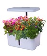 Potager hydroponique LEDlife - Blanc, avec lampe de croissance, 10 emplacements, minuterie, 2,8L