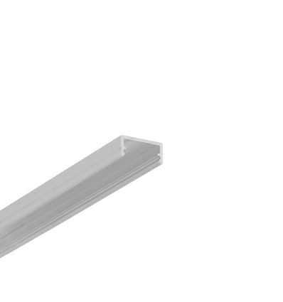 2m aluminiumprofiel BEGTON12 J/S - Onbehandeld aluminium, opbouw, LED-profiel