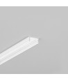 Profilé aluminium 2m BEGTON12 J/S - Blanc laqué, montage en saillie, rail LED