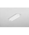 Profilé en aluminium 2m COZY12 C/U1 - Blanc laqué, montage en applique, rail LED