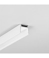 Profilé en aluminium 2m HOOD14 F/U1 - Blanc laqué, montage en applique, rail LED