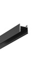 2m aluminiumprofiel HOOD14 F/U1 - Zwart geanodiseerd, opbouw, LED profiel