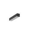 2m aluminiumprofiel HOOD14 F/U1 - Zwart geanodiseerd, opbouw, LED profiel