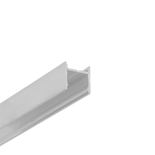 2m aluminiumsprofil LEVEL12 C/U1 - Ubehandlet aluminium, påbygging, LED-skinne