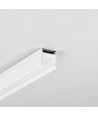 2m aluminiumsprofil LEVEL12 C/U1 - Hvit lakkert, påbygg, LED skinne