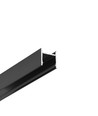 2m aluminiumprofiel LEVEL12 C/U1 - Zwart geanodiseerd, opbouw, LED-profiel