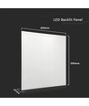 60x60 LED Panel, 36W - Højde:33mm, 120 lm/W, flicker free, hvid kant