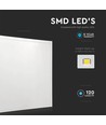 Backlit 60x60 LED-paneel, 36W - 120 lm/W, flikkervrij, witte rand