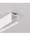 Profilé en aluminium 1m LINEA20 EE7F/TY - Blanc laqué, montage en applique, rail LED