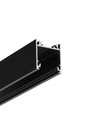 Profilé aluminium LINEA20 EE7F/TY 2m - Anodisé noir, montage en applique, rail LED